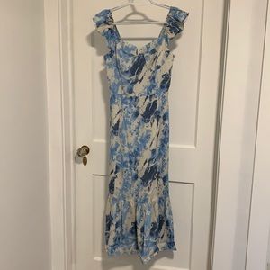 Stunning body forming dress with flare/slit bottom